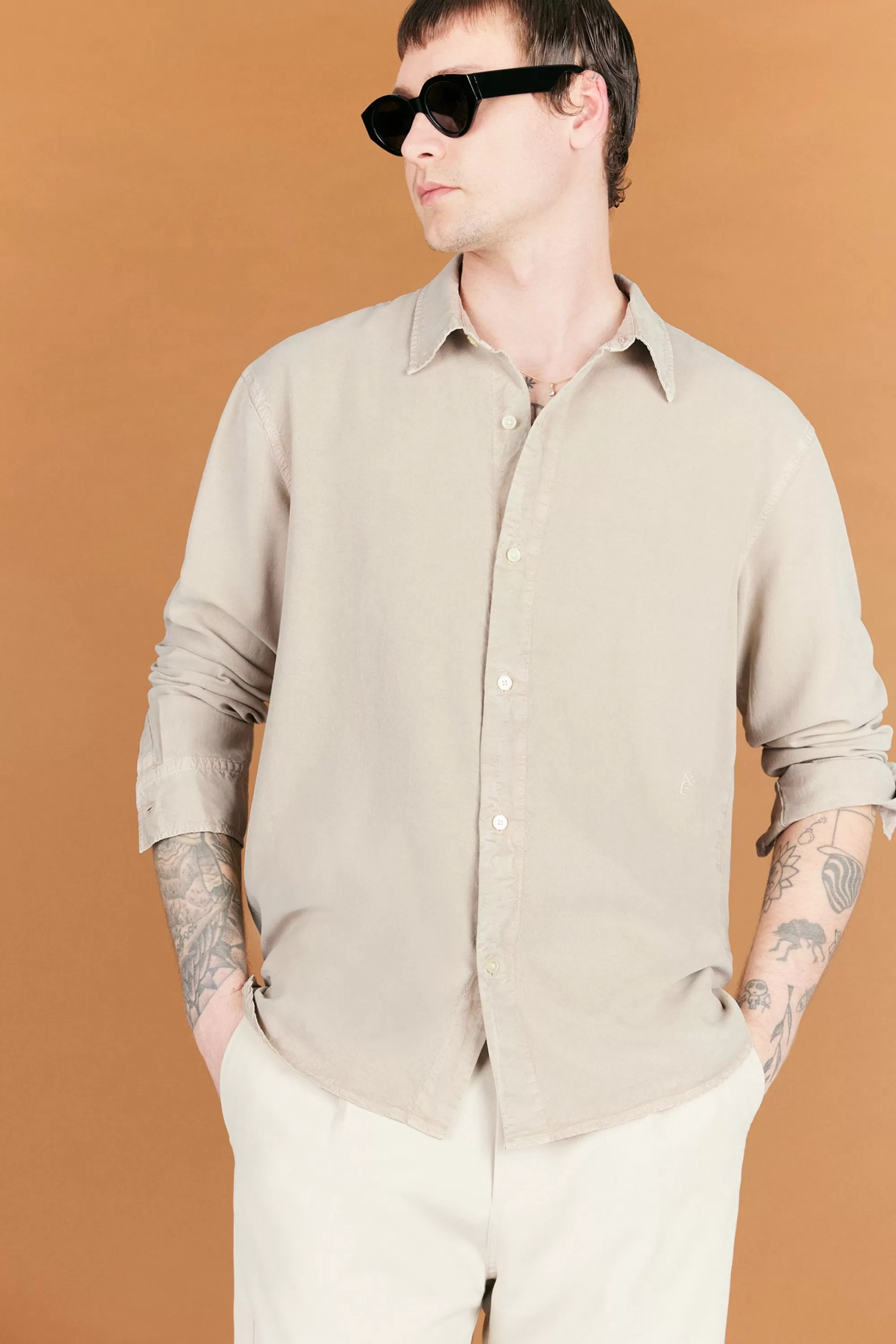 Elvine Shirts^Ossian sand grey